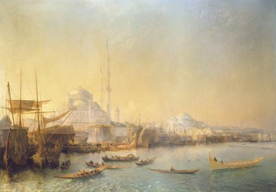 コンスタンティノープルとゴールデンホーンの広大な眺め、1840年 作： Jean Antoine Theodore Gudin