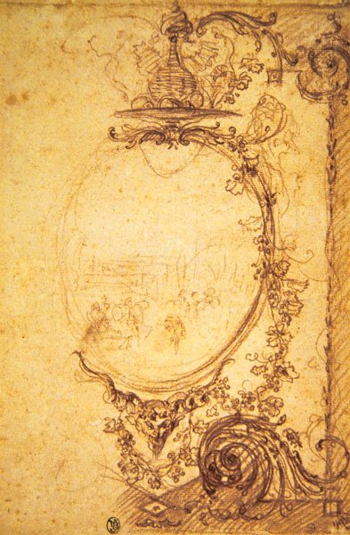 装飾パネルのデザイン。秋 作： Jean Antoine Watteau