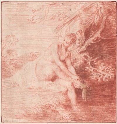 ダイアナ入浴、c。 1716 作： Jean Antoine Watteau