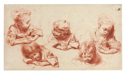 子供の5つの研究 作： Jean Antoine Watteau