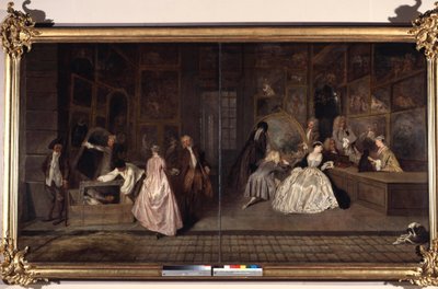 ジェルサンのサインエドメ・フランソワ・ジェルサン（1694-1750）は美術商である。ジャン・アントワーヌ・ワトー（1684-1721）の絵画。1720.ドイツ、ベルリン、シャルロッテンブルク城 作： Jean Antoine Watteau