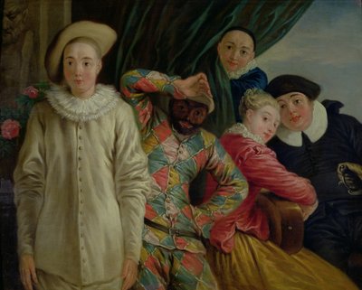 ハーレクイン、ピエロ、スキャピン 作： Jean Antoine Watteau