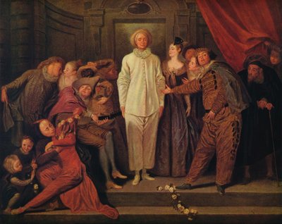イタリアのコメディアン、c1720 作： Jean Antoine Watteau