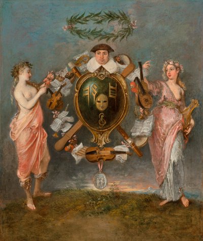音楽とコメディの同盟 作： Jean-Antoine Watteau