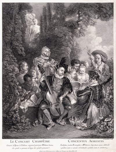 ルコンサートシャンペトル、1735 作： Jean Antoine Watteau