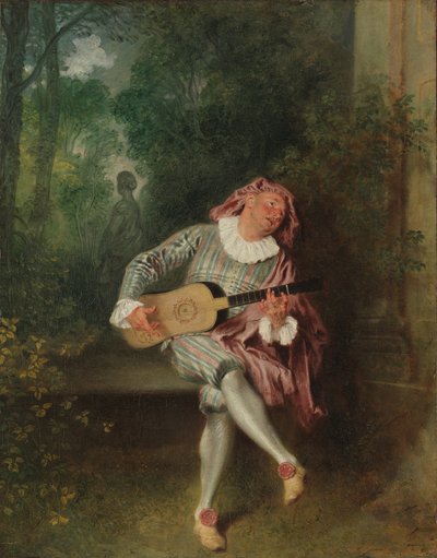 メズタン、c.1718-20（キャンバスに油彩） 作： Jean Antoine Watteau