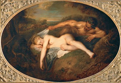 ニンフとサテュロス 作： Jean-Antoine Watteau