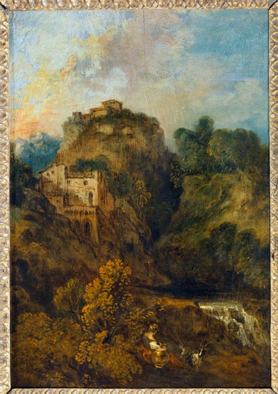Paysage à la chèvre - ヤギのいる風景... 作： Jean-Antoine Watteau