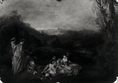 平和な愛、1718-19年（418315も参照） 作： Jean Antoine Watteau