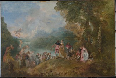 1717年のCytheraのためのCythera乗船への巡礼 作： Jean Antoine Watteau