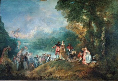 サイテラ島への巡礼、別名サイテラ島への船出 作： Jean Antoine Watteau