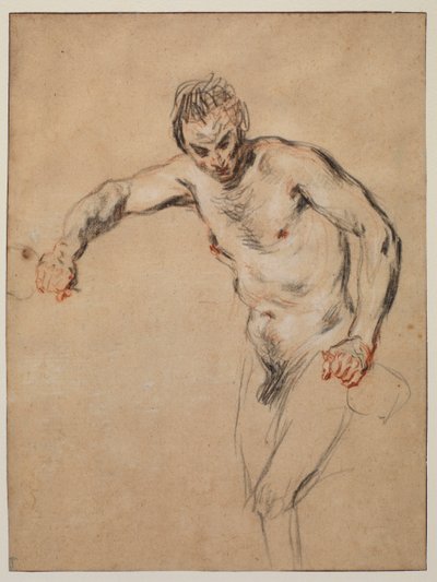 1717年、ワインを注ぐサテュロス 作： Jean Antoine Watteau