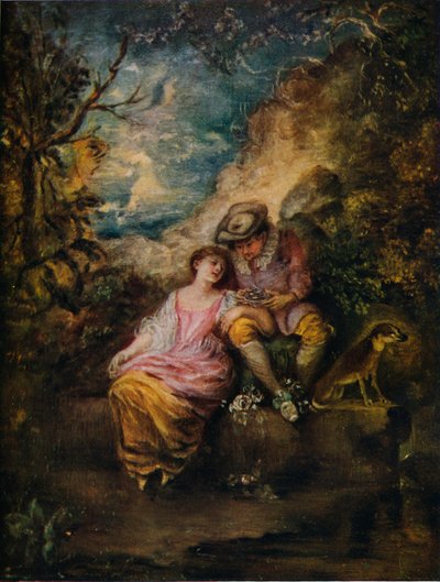 Scene Pastorale、c1710 作： Jean Antoine Watteau