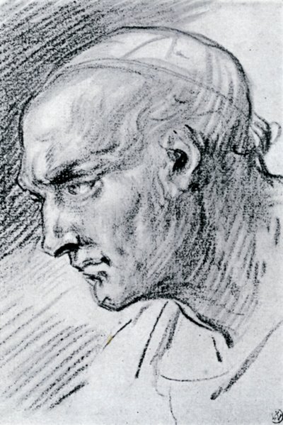 頭の研究、1913年。 作： Jean Antoine Watteau