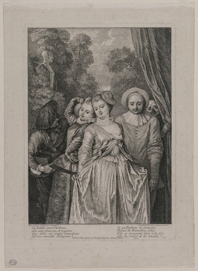 服はイタリア、1715年から1716年です。 作： Jean Antoine Watteau