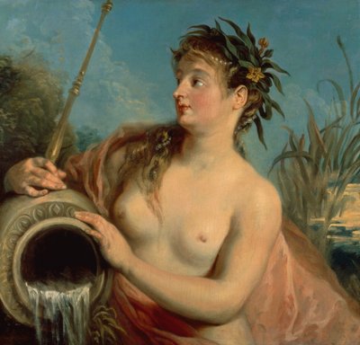 春のニンフ（キャンバスに油彩） 作： Jean Antoine Watteau