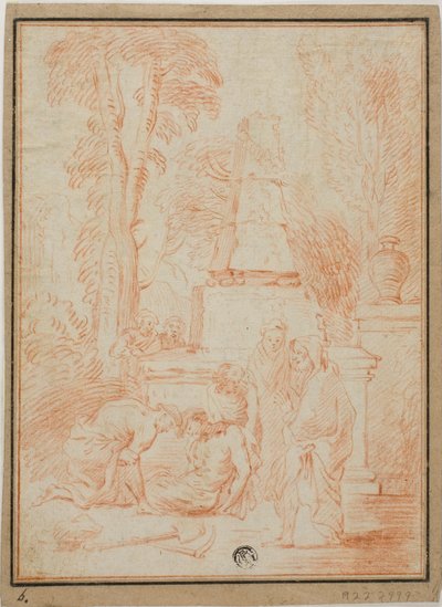 死者を葬るトビット、あるいはフォシアンの葬儀 作： Jean Antoine Watteau