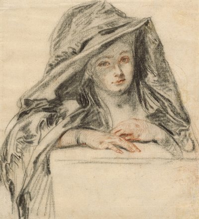 黒人の女、1719年頃 作： Jean Antoine Watteau