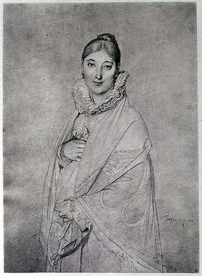 ある女性の肖像 作： Jean Auguste Dominique (after) Ingres