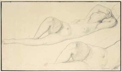リクライニング女性ヌード、 作： Jean Auguste Dominique Ingres