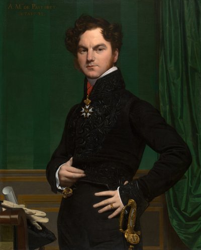 アメデ・ダヴィッド、パストレット伯爵、1823-26年。 作： Jean Auguste Dominique Ingres