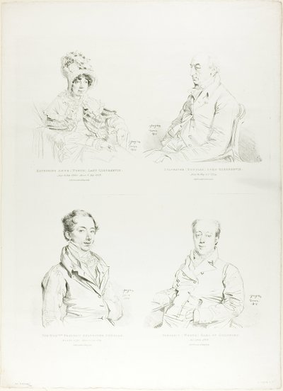 4 人の家族の肖像画 作： Jean Auguste Dominique Ingres