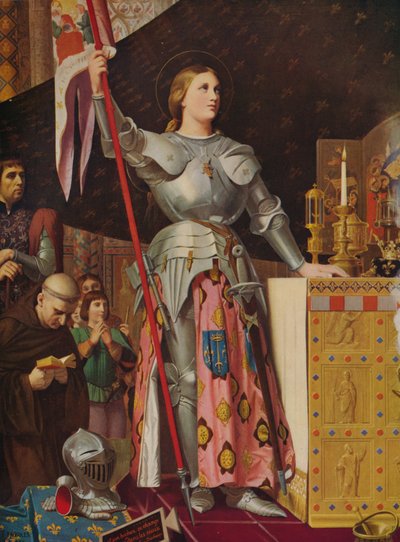ジャンヌダルク、1854年、c1915 作： Jean Auguste Dominique Ingres
