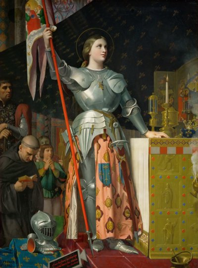 ランスの大聖堂のチャールズ7世の戴冠式でのジャンヌダルク 作： Jean Auguste Dominique Ingres