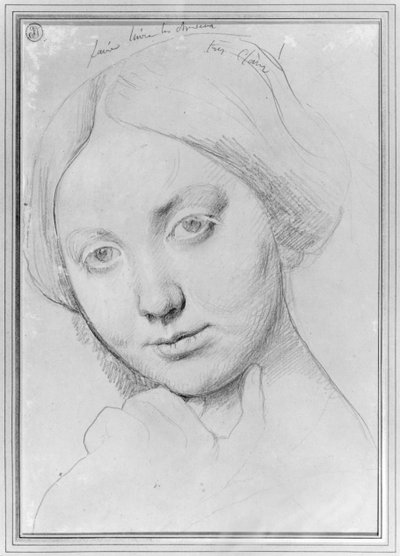 ルイーズ・ド・ブロイ、ハウスソンヴィル伯爵夫人、1842年頃（紙に黒鉛） 作： Jean Auguste Dominique Ingres