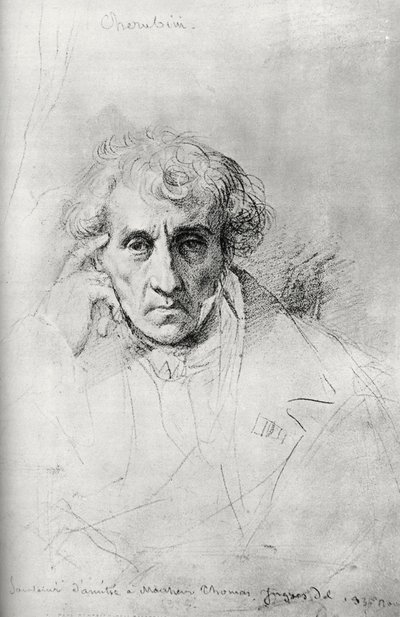 ルイージケルビーニ1760-1842、イタリアの作曲家、1830年。 作： Jean Auguste Dominique Ingres