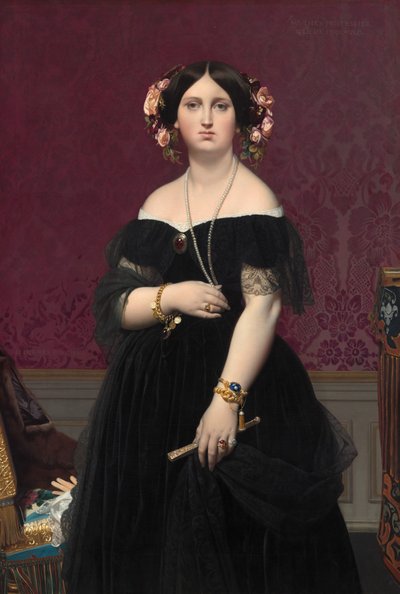 モワテシエ夫人、1851年。 作： Jean Auguste Dominique Ingres