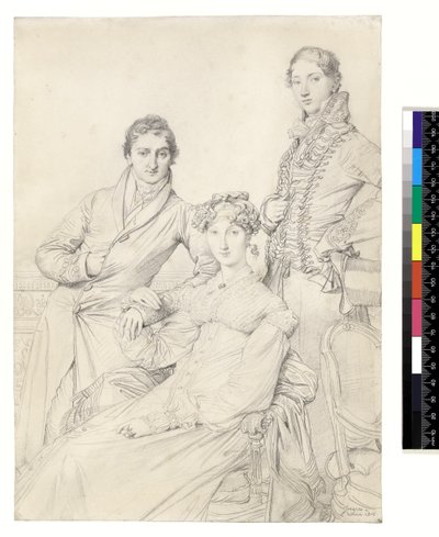 1816年にヘンリーコーマー牧師を青年期に迎えたウッドヘッド夫妻 作： Jean Auguste Dominique Ingres