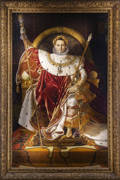 玉座のナポレオン1世、1806年 作： Jean Auguste Dominique Ingres