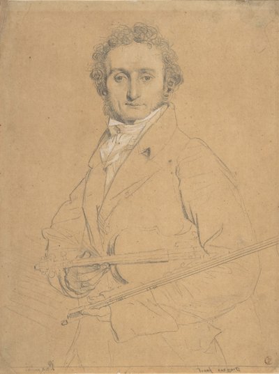 Niccolò Paganini 1784-1840, 1830年頃。 作： Jean Auguste Dominique Ingres