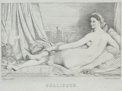 オダリスク、1825年。 作： Jean Auguste Dominique Ingres