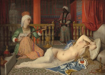 奴隷とのオダリスク、1839-40 作： Jean Auguste Dominique Ingres