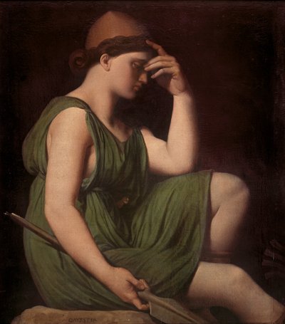 オデュッセウス、ホーマーの神格化のための研究、1850年頃 作： Jean Auguste Dominique Ingres