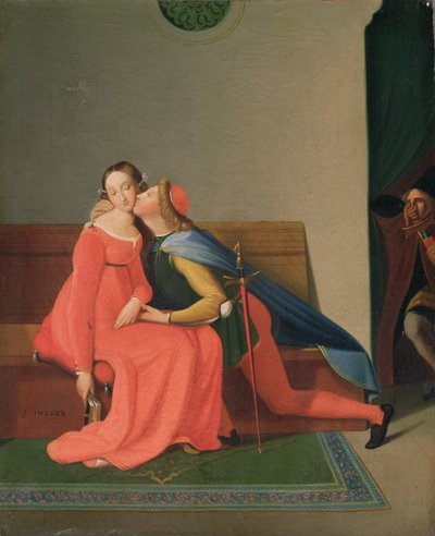 パオロとフランチェスカ 作： Jean Auguste Dominique Ingres