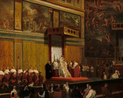 システィーナ礼拝堂の教皇ピウス 7 世 作： Jean Auguste Dominique Ingres