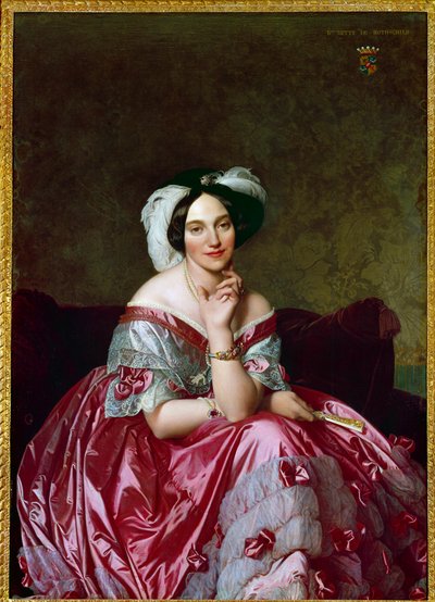 ベティ・ド・ロートシルト男爵夫人の肖像。ジャン・オーギュスト・ドミニク・アングル（1780-1867）の絵画 作： Jean Auguste Dominique Ingres
