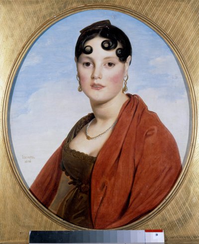 ベル・ゼリ」と呼ばれるアイモン夫人の肖像。ジャン・オーギュスト・ドミニク・アングル（1780-1867）の作品 作： Jean Auguste Dominique Ingres