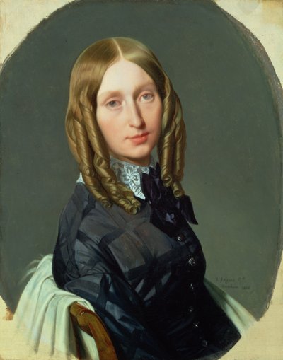 フレデリックレイセット夫人の肖像、1846年 作： Jean Auguste Dominique Ingres