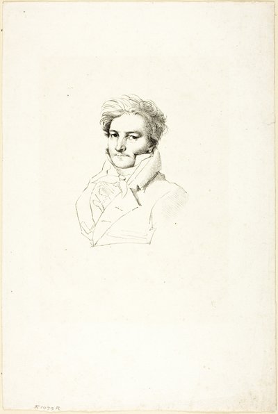 男の肖像 作： Jean Auguste Dominique Ingres