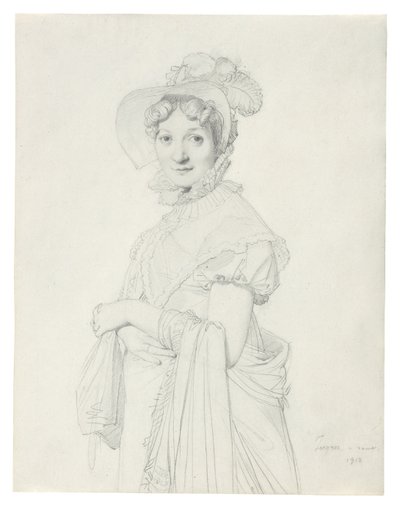 若い女性の肖像 作： Jean Auguste Dominique Ingres