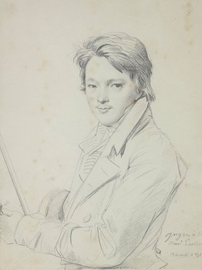 作曲家オーギュスト・マチュー・パンセロンの肖像 1796-1859, 1815-1818. 作： Jean Auguste Dominique Ingres