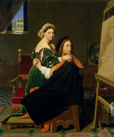 ラファエルとフォルナリナ、1814 作： Jean Auguste Dominique Ingres