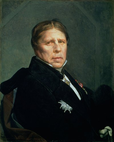 セルフポートレート、1859年（キャンバスにマウントされた紙に油彩） 作： Jean Auguste Dominique Ingres