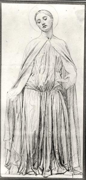 セントアデレード、1842年（グラファイト） 作： Jean Auguste Dominique Ingres