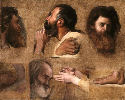 Tutkimuksia Jeesukselle lääkäreiden keskuudessa (öljy kankaalle kiinnitettynä puulle) 作： Jean Auguste Dominique Ingres