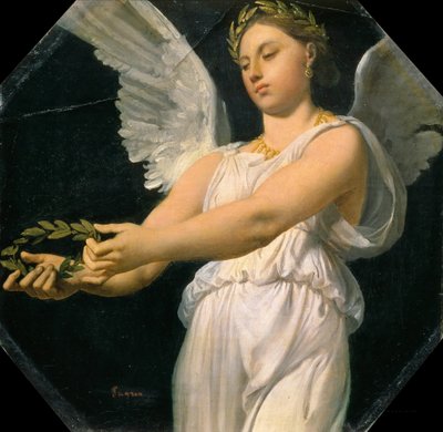 ホメロスの神格化のための勝利の研究、c。 1826年。 作： Jean Auguste Dominique Ingres
